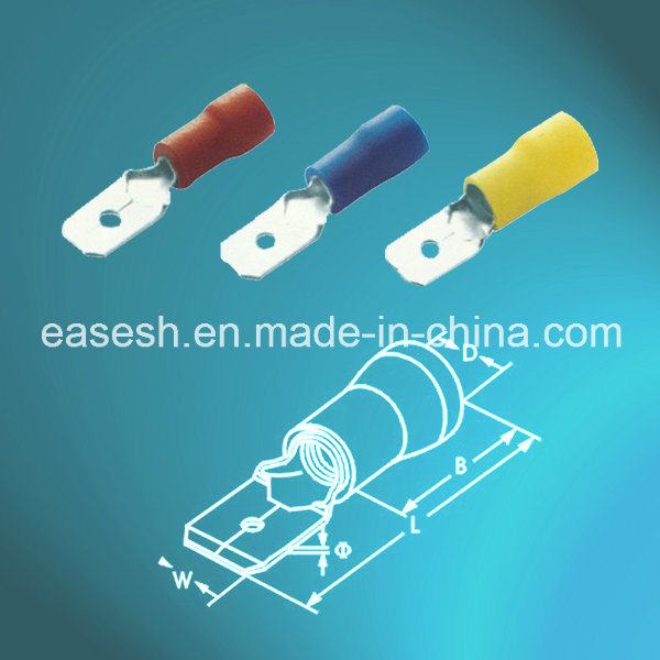 ISO 9001 Electrical Solderless Insulated Male Tab Crimp Terminals