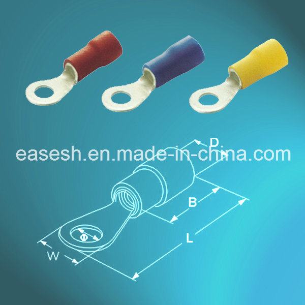 ISO 9001 UL Solderless Insulated Ring Crimp Terminals