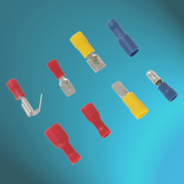 
                Isolierte Crimpklemmen für Kabelstecker mit Spatengabel und UL
            