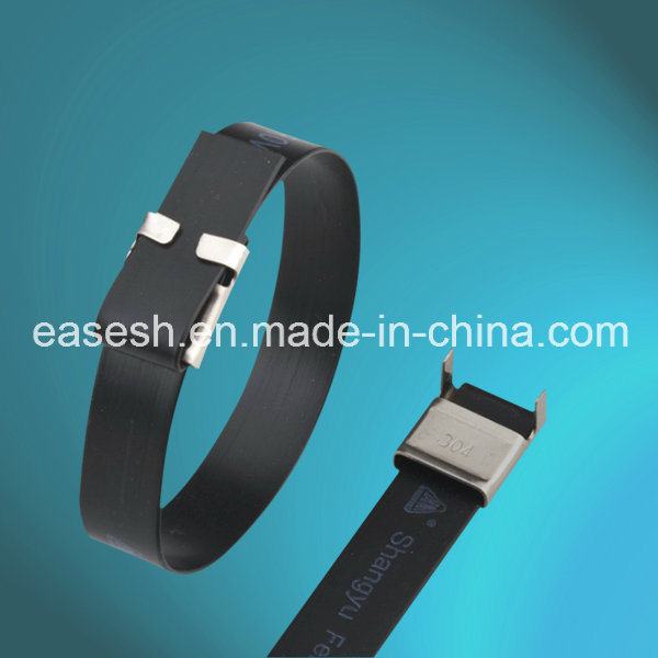 China 
                                 Herstellung Wing Lock beschichtete Edelstahl Kabelbinder mit UL                              Herstellung und Lieferant