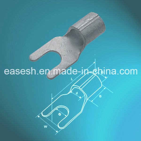 China 
                        Naked Non-Insulated Electrical Copper Fork Terminals
                      manufacture and supplier