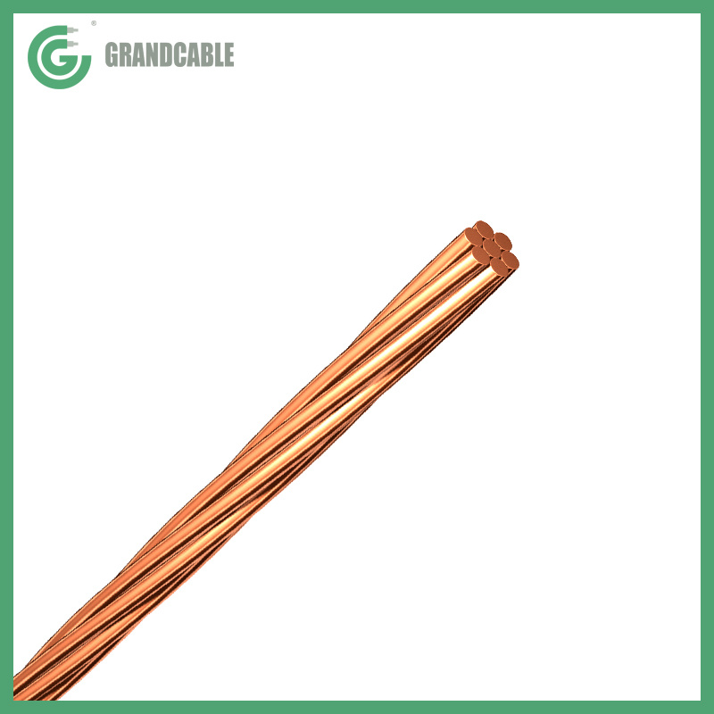 
                2AWG de cobre desnudo dibujado suave trenzado de alambre conductor ASTM B8
            