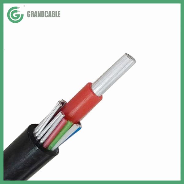 2X16mm2 Concentric Solid Aluminum Conductor Service cable Without Pilot Core 600/1000V