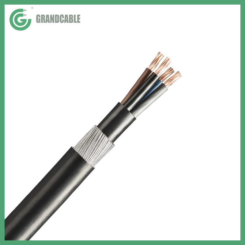 3X16mm2 BS5467 Low Voltage Steel Wire Armoured Cable XLPE Insulated PVC Sheahted 600/1000V Copper power cable