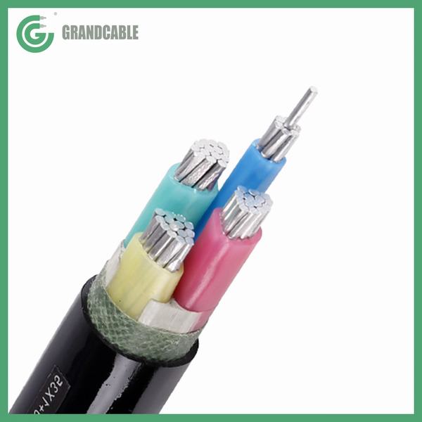 4 Core (19/.083) Aluminum Conductor PVC Insulated Sheathed Underground Power Cable 0.6/1kV