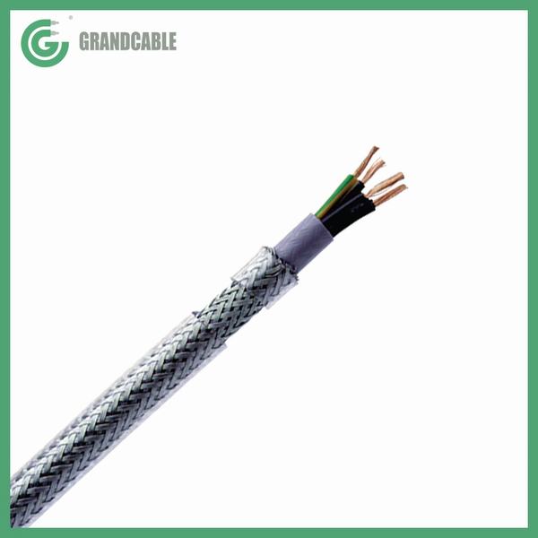4C 6mm2+E SY Braided Cable Flexible Copper Conductor Braided Steel Wire Armored Transparent PVC Sheathed