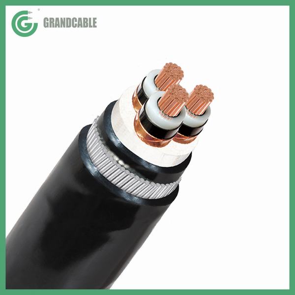 6.35/11kV 3 Core 185mm2 CU/XLPE/SWA/PVC Cable IEC 60502-2 for 132kV GIS Substation