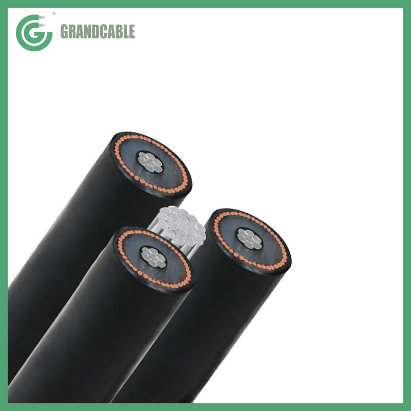 6.35/11kV 3X120+1X70 Sq. mm XLPE Insulated cable Aerial Bundled Cable (ABC)