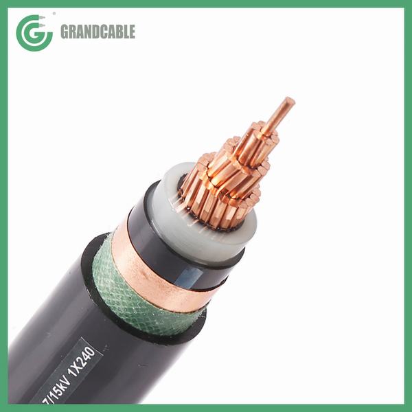 China 
                        8.7/15kV 17.5kV 1X400mm2 Flame Retardant Copper Core XLPE Insulated Non-Armoured MV Power Underground U/G Cable
                      manufacture and supplier
