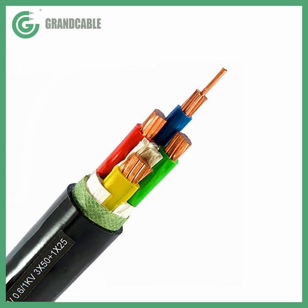 Flame Retardant Copper Conductor CU/XLPE/PVC LV Power Cable 3X1.5mm2