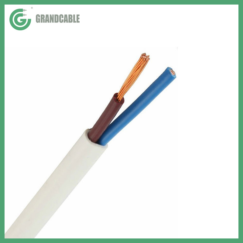 
                                 H05VV-F 2x1,5 mm2 300/500V PVC isolierte mehradrige Kabel mit flexiblem Kupfer Leiter                            