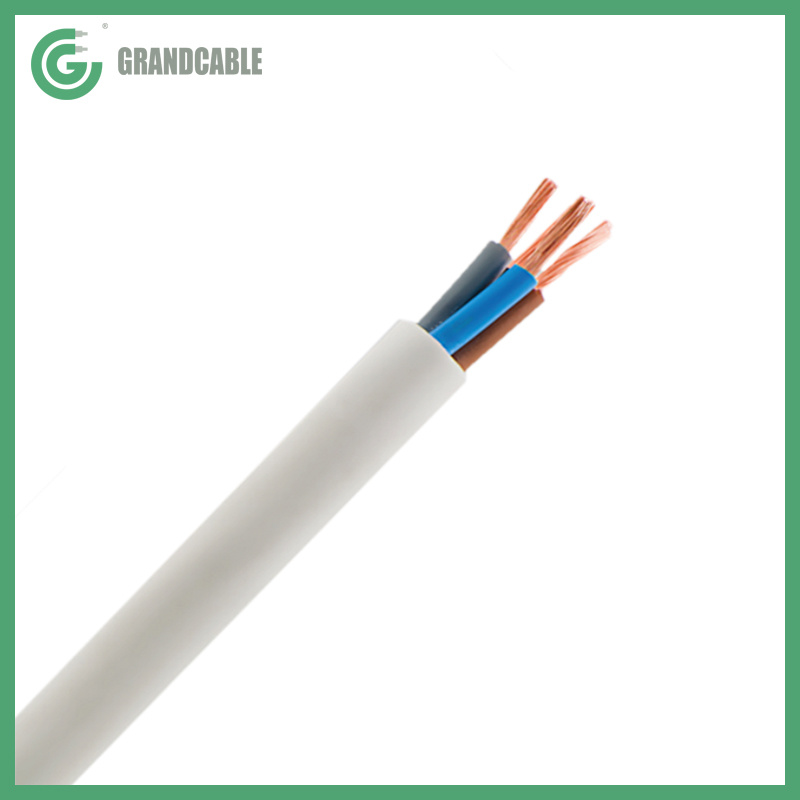 H05VV-F 3×1.5mm2 300/500V PVC Insulated Multi-core Cables With Flexible Copper Conductor