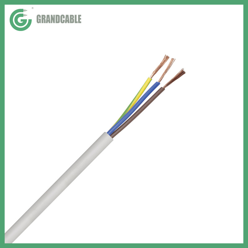 
                                 H05VV-F 4x1,5 mm2 300/500V PVC isolierte mehradrige Kabel mit flexiblem Kupfer Leiter                            