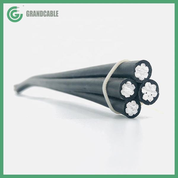 LV Aerial Bundled Cable ABC Three Phase Aluminum Conductor 3X50+1X54,6mm2 0.6/1KV