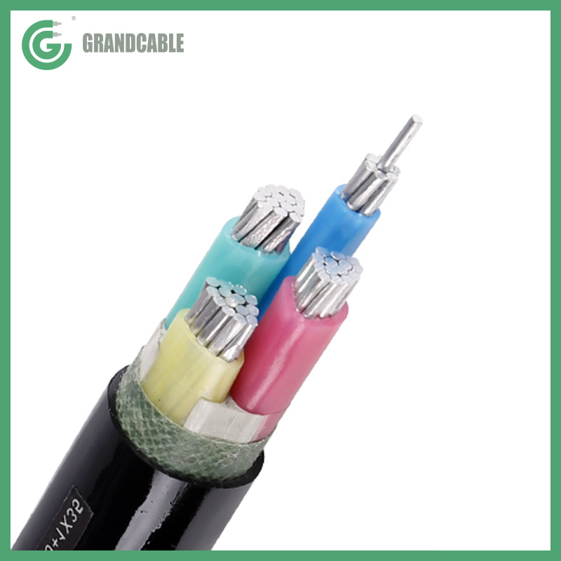 NAYY 2x4mm2 Power cable 0,6/1 kV, PVC insulated and sheathed, with Al conductors