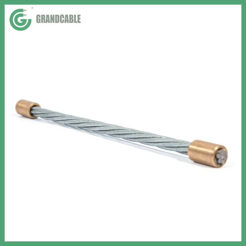 Supply, deliver, install and set to work 7/2.6mmsq Galvanised Steel Aerial Earth Wire c/w Galvanised Staples