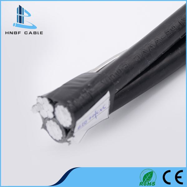 China 
                        0.6/1.0kv Aluminum Conductor XLPE/PE Insulation Triplex Service Drop 2*35+35sqmm ABC Cable
                      manufacture and supplier