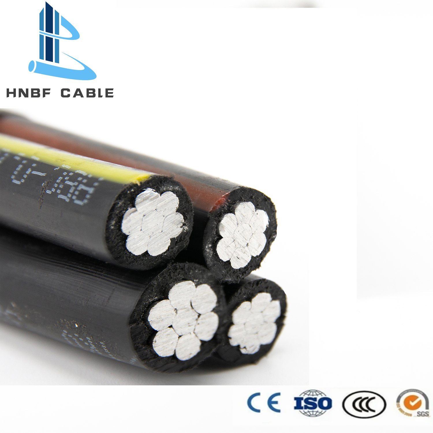 0.6/1kv NFC 33209 Low Voltage Aluminium Conductor XLPE Insulation ABC Aerial Bundled Cable 3X50+1X54.6+1X16mm2