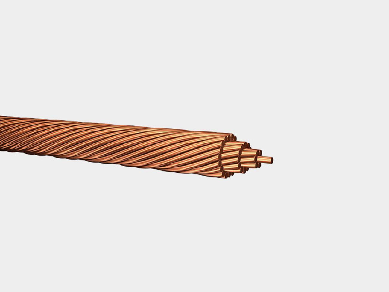 China 
                1/0AWG ASTM Bare Copper Strand Conductor
              manufacture and supplier