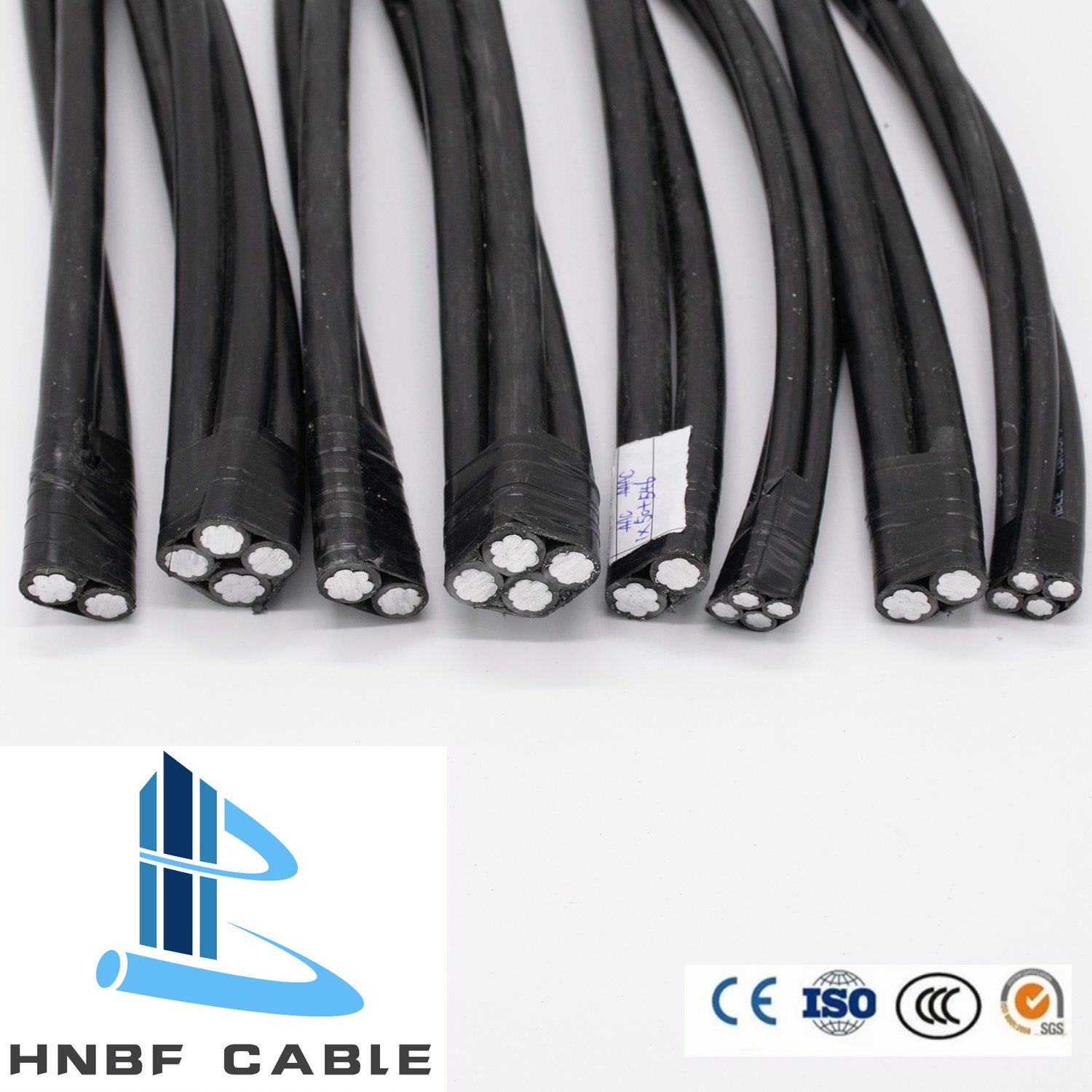ASTM Standard Collie 6-7 Aluminum AAC Core XLPE/PE Insulated Aerial Cable Duplex