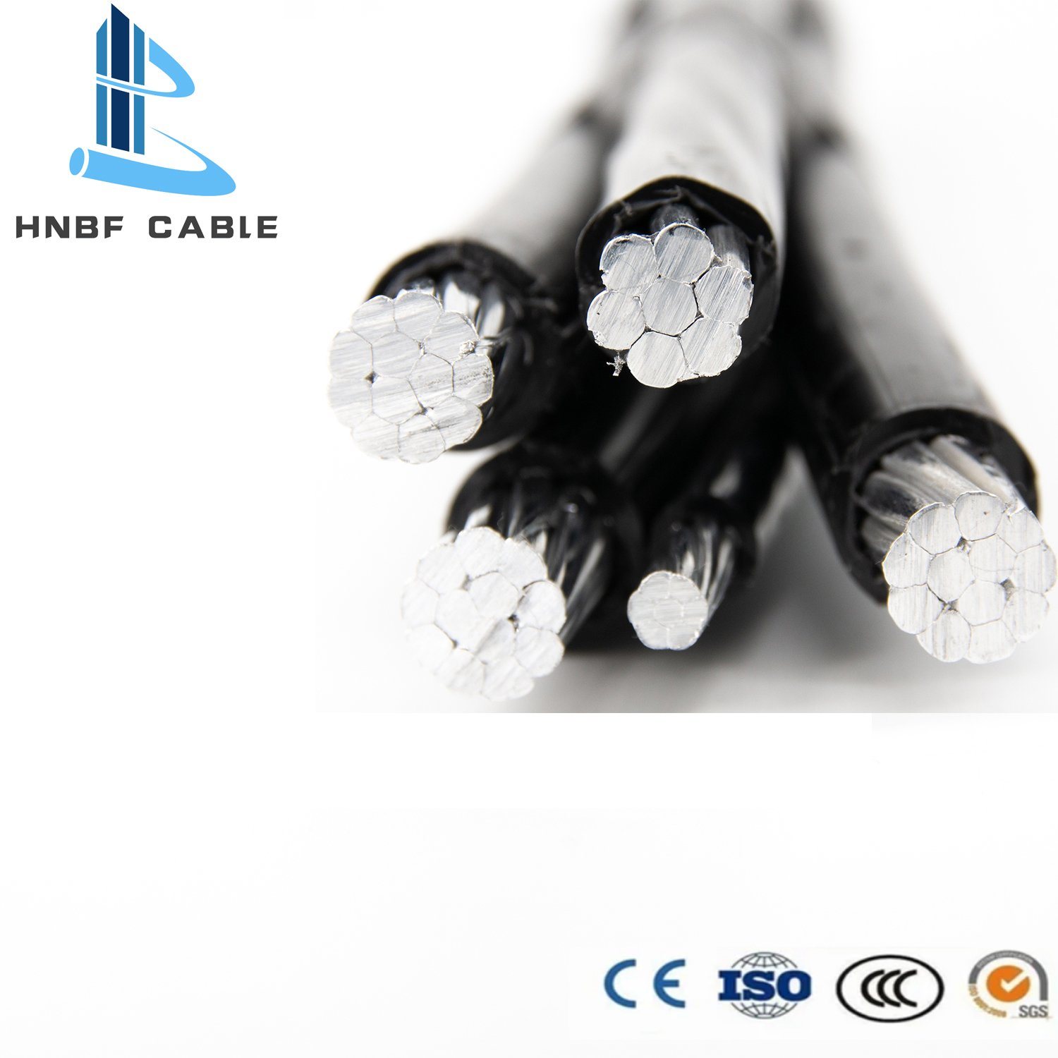 Chine 
                                 Antenne Câble groupés en aluminium avec isolation XLPE AAC Service Triplex Drop 2/0 AWG Câble orange Ironwood ABC                              fabrication et fournisseur