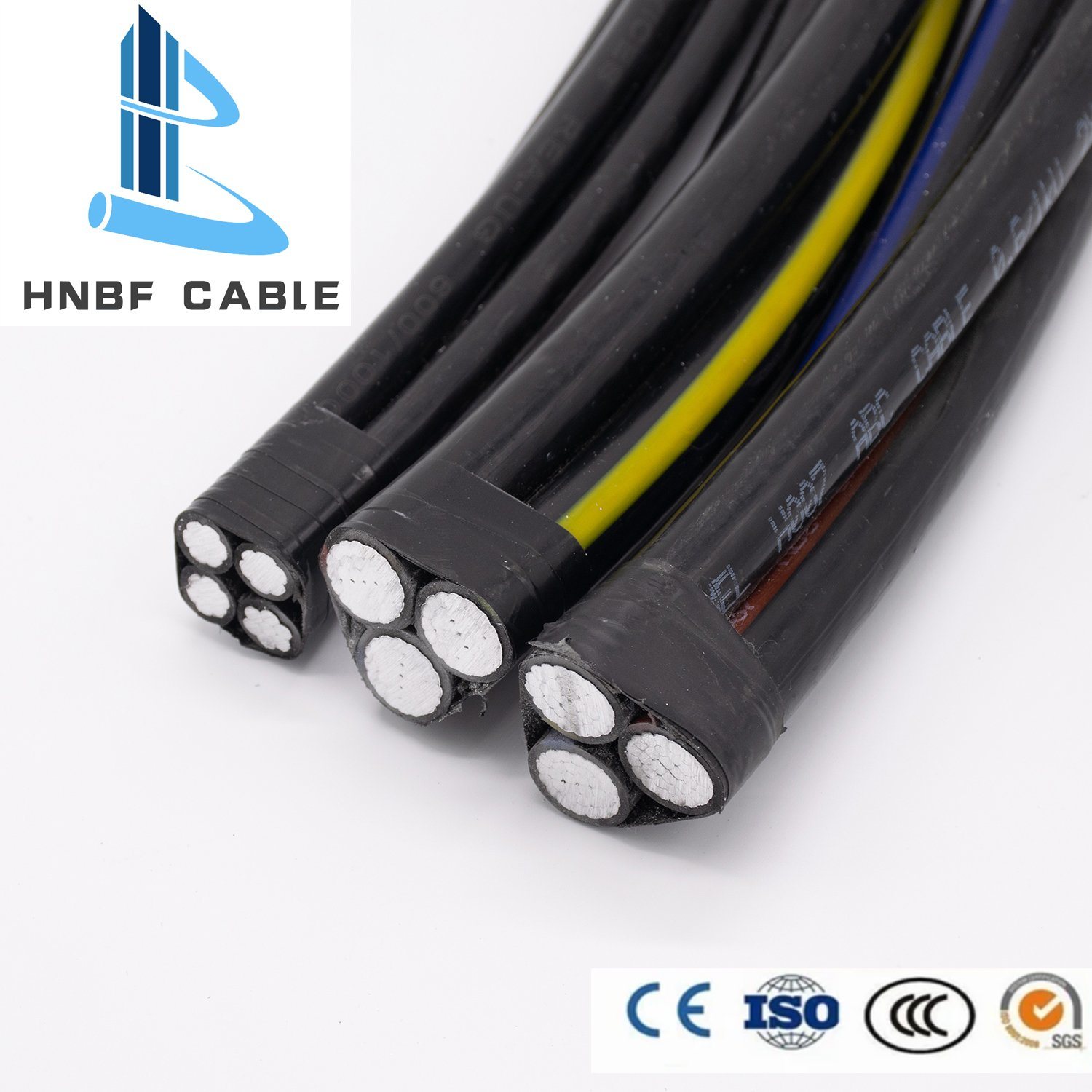 Aerial Bundled Cable Aluminum XLPE Insulated AAC Triplex Service Drop 3*1/0 AWG Murex Purpura ABC Cable