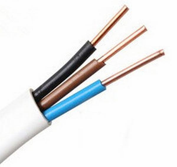 
                                 Cable eléctrico al por mayor de dos a tres núcleos de un cable plano                            