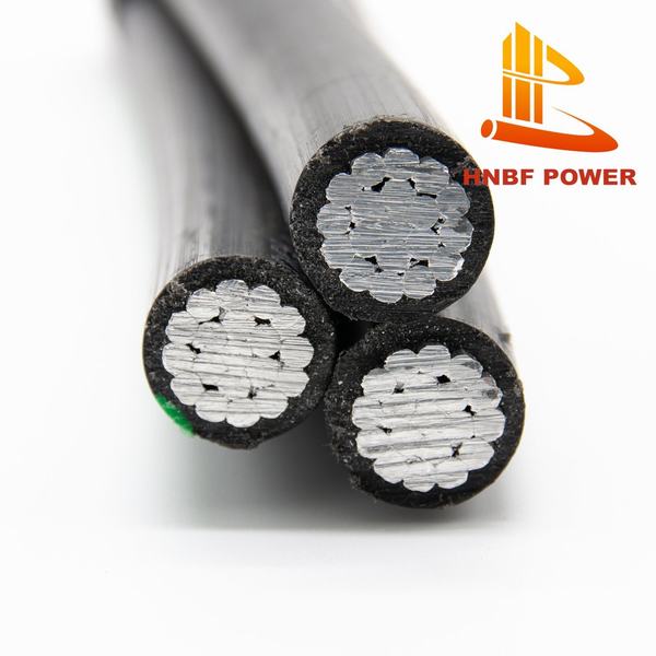 Aerial Bundled Cable Aluminum XLPE Insulated AAC Triplex Service Drop 266.8mcm Nannynose ABC Cable