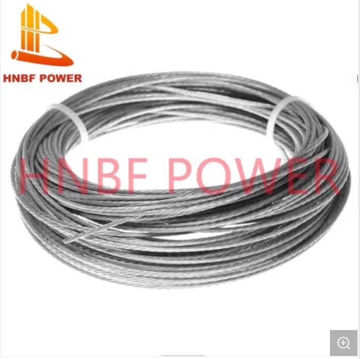 
                        Galvanized Steel Wire Strand 7*2.65mm for ACSR Core with ASTM B 498 475 Standard Guy Wire Stay Wire Cable Gsw
                    
