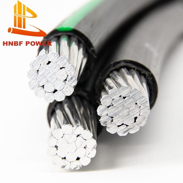 Low Voltage 0.61kv Aluminum Conductor PVC Insulation Overhead Electric Transmission Aerial Bundled Cable Spacer Triplex ABC Cable 3X120mm2