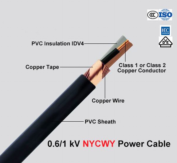 
                                 0.6/1 Kv, armadura de alambre de acero (SWA) , Cu//XLPE SWA PVC/, Cable de alimentación (IEC 60502-1)                            
