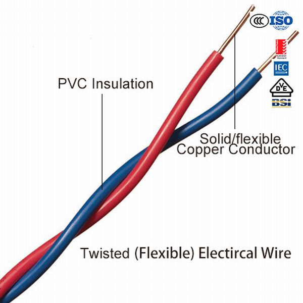 China 
                                 300/500V torcido fio elétrico flexível para iluminação de casa                              fabricação e fornecedor