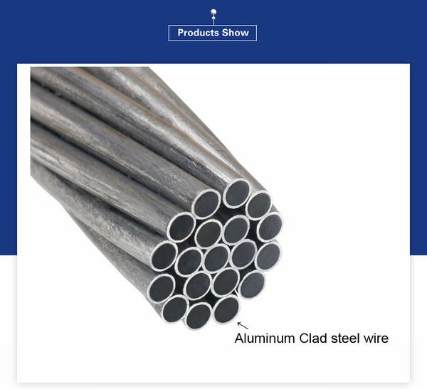 ASTM 19no8AWG Alumoweld Cable, Aluminium Clad Steel Conductor (ACS conductor)