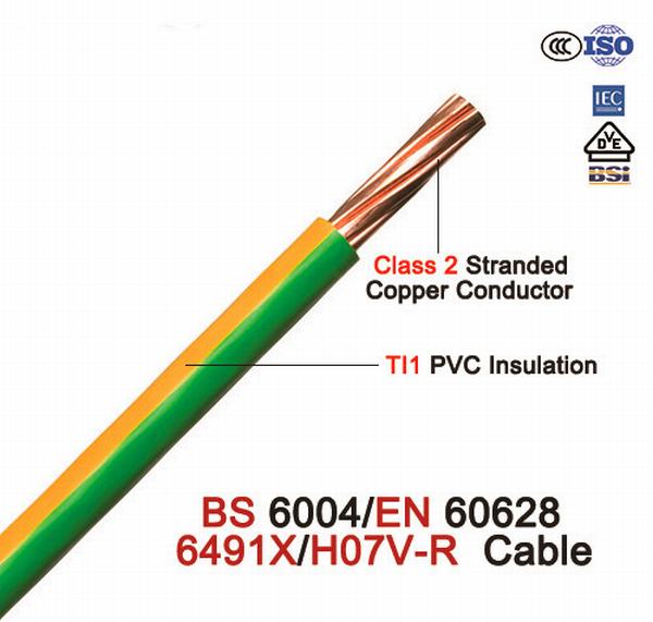 China 
                                 BS6004/TS60628 clase estándar2 Conductor de cobre trenzado Ho7V-R Cable                              fabricante y proveedor