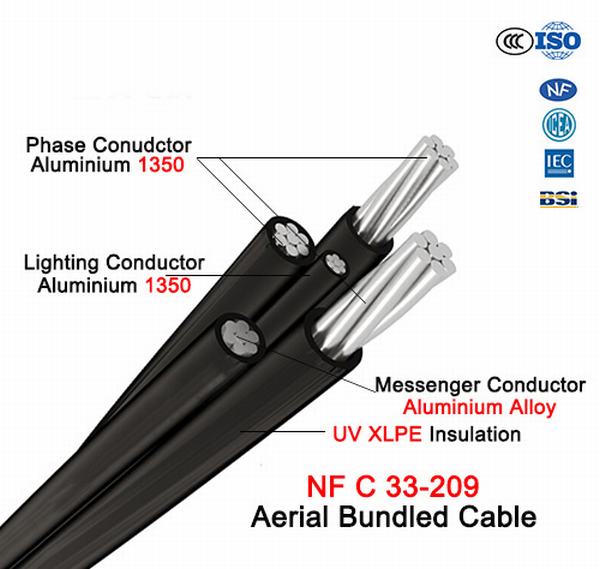 China 
                                 NF C 33-209 Beigebündelter Aaaac Messenger-Lichtleiter für Kabel                              Herstellung und Lieferant