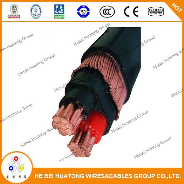 0.6/1kv Copper Conductor XLPE Insulated Concentric Cable 3*8AWG 3*10AWG