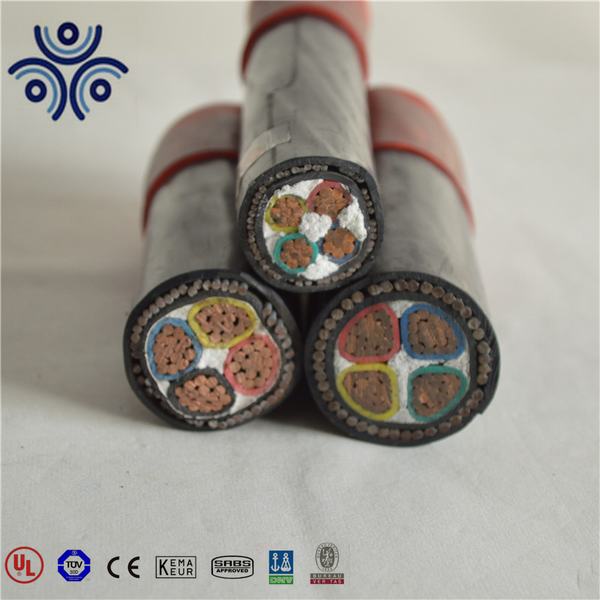0.6/1kv Copper or Aluminum 4 Core PVC Insualted Steel Wire Armoured Cable with Ce Certificate