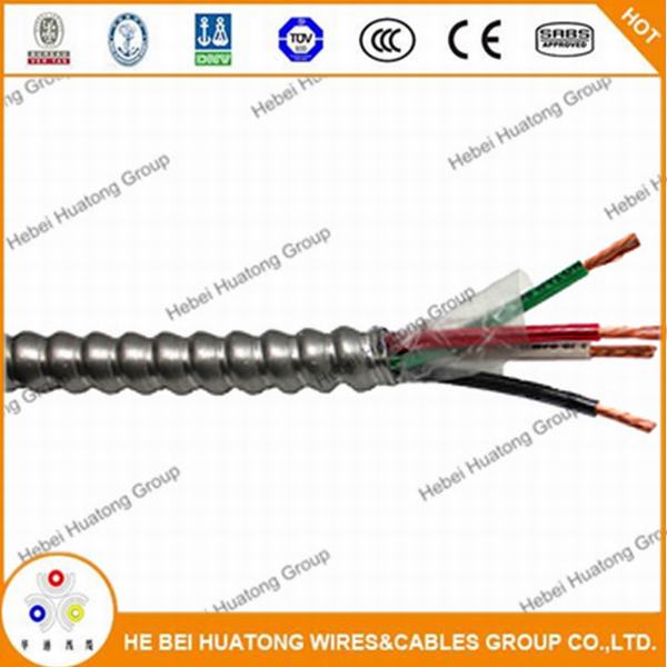 
                                 Câble MC 0.6/1kv, 14awgmetal câbles plaqués avec certificat UL                            