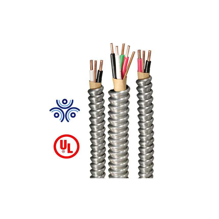 
                10/3 6/3 câble électrique en cuivre du fil électrique de l′aluminium Armour AC90 ACWU90
            