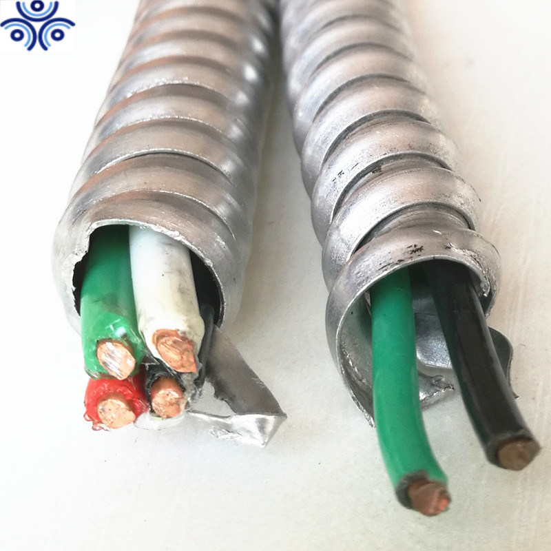 China 
                12 AWG 8 AWG 6 AWG Stranded Copper Thhn / Thwn or XLPE Conductors Aluminum Armor Mc Cable
              manufacture and supplier
