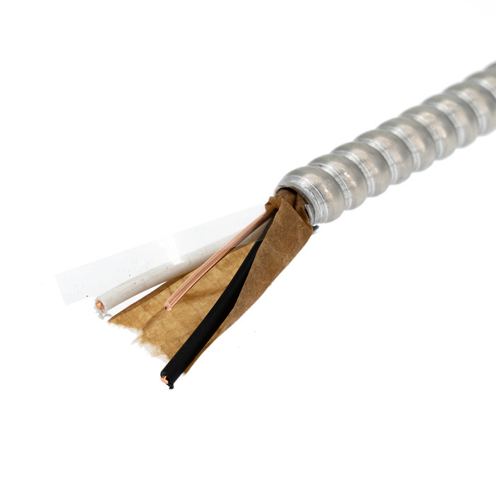 
                2 3-жильный кабель AWG с алюминиевым покрытием типа AC90, 12 AWG
            
