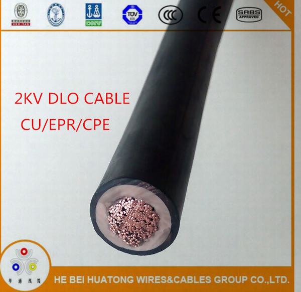 2kv 1/0AWG 2/0AWG Tinned Copper Cu/Epr/CPE Dlo Cable