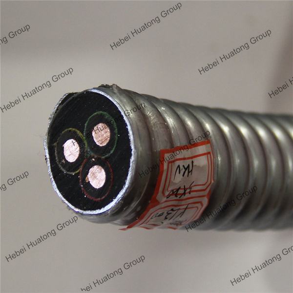 China 
                        3kv 1 AWG 2 AWG PP Insulation NBR Sheathed Steel Tape Interlocked Sumersible Oil Pump Cable
                      manufacture and supplier