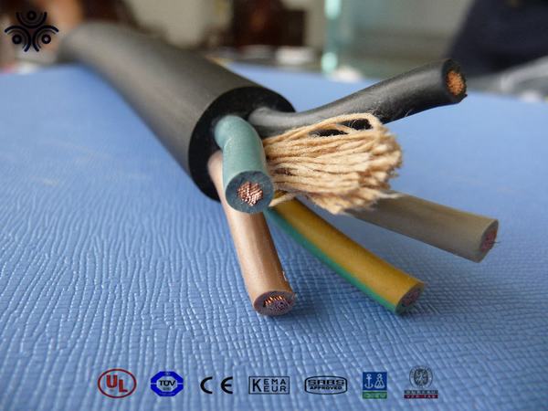 450/750V 3 Core 5 Core 2.5mm2 4.0mm2 Rubber Flexible Cable