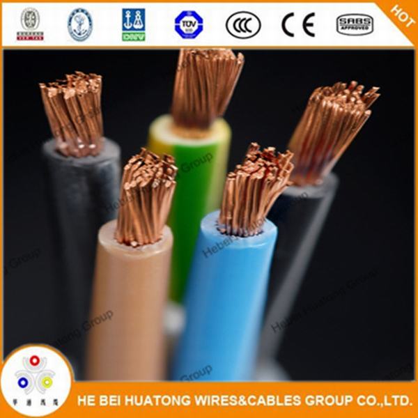 
                                 450/750V Cable eléctrico flexible de cobre Rvv aislamiento de PVC Revestimiento de PVC                            