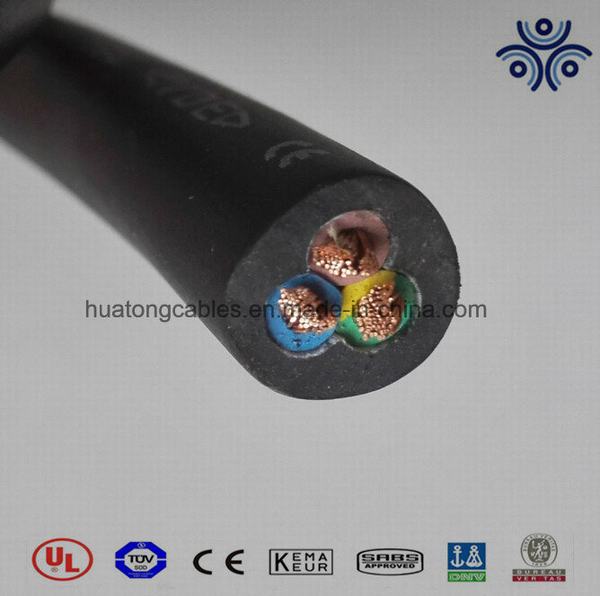 450/750V H07rn-F 3 Core Epr Rubber Insulation CPE Sheath Cable with Test Report