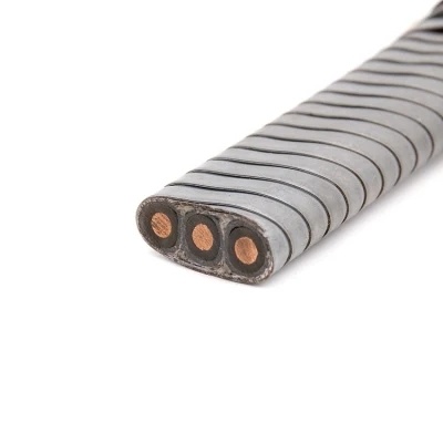 5kv Flat 3X1AWG Lead Sheathed Galvanized Steel Tape Interlock Armour Esp Cable