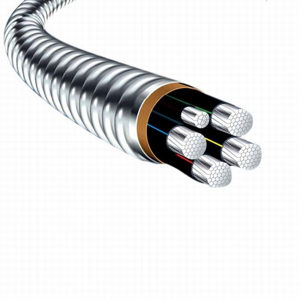 
                                 600V 4AWG Aluminiumlegierung-Leiter-Legierungs-Band-gepanzertes Energien-Kabel                            