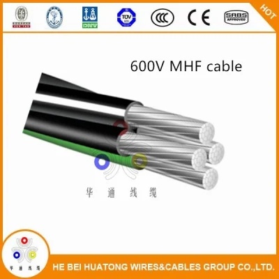 600V 8000 Series Aluminum Alloy Conductor Quadplex Rhh Rhw-2 Use-2 4/0 2/0 Mhf Cable