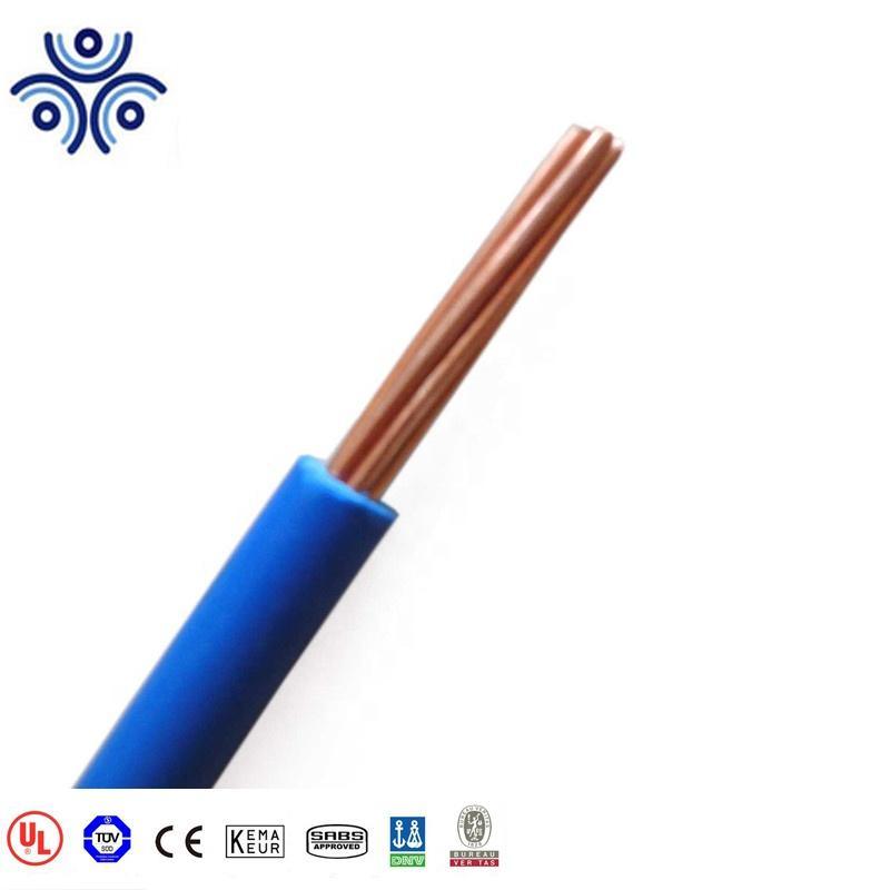 600V Nylon Jacket PVC Insulation Building Thhn Electric Wire Cable 14/12/10AWG Copper Single Condutor China with UL Certification